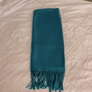 Teal blue solid Pashmina scarf/wrap